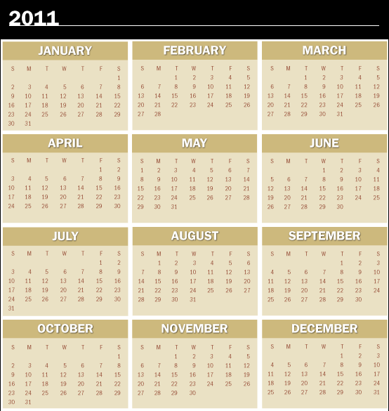 2011 Calendar